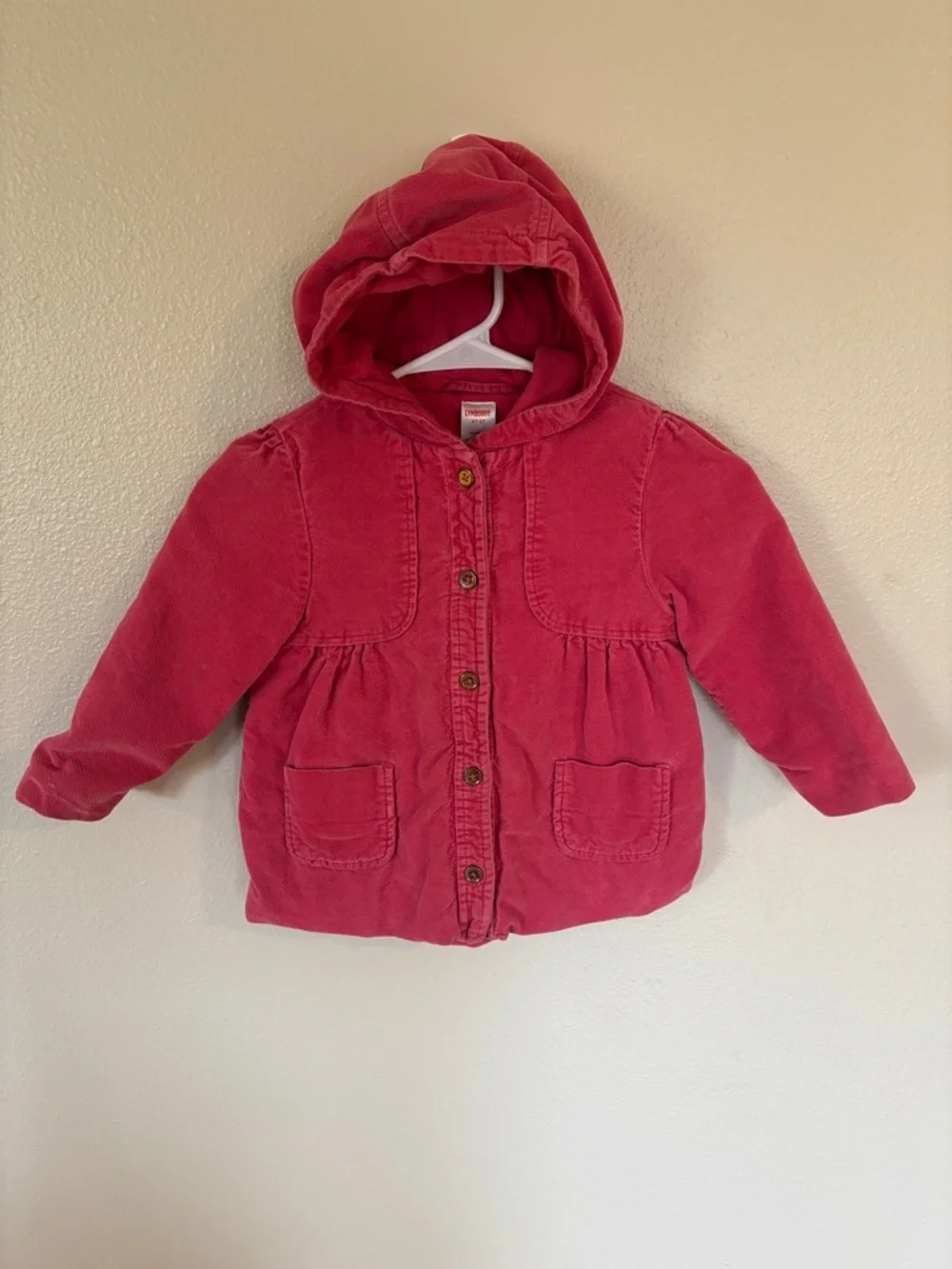 Gymboree Pink Hooded and Lined Corduroy Kids Jacket -306sku
